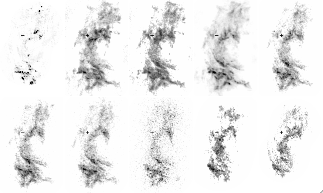VLA images of molecular gas